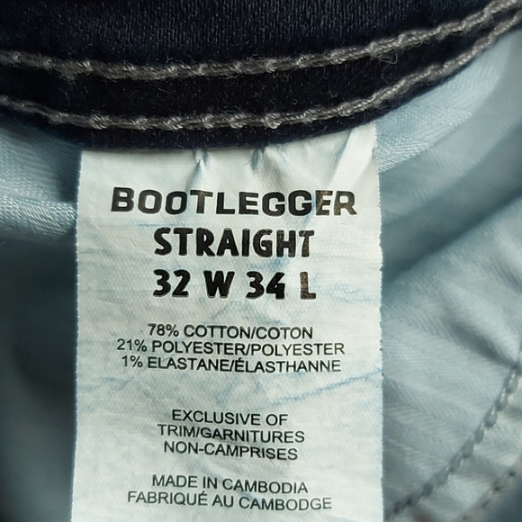 Bootlegger straight blue jeans 32W 34L - Picture 4 of 9